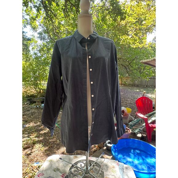 EDDIE BAUER Women's XL Wrinkle Free  Blue Long Sleeve Button Down Business Shirt - Picture 1 of 7